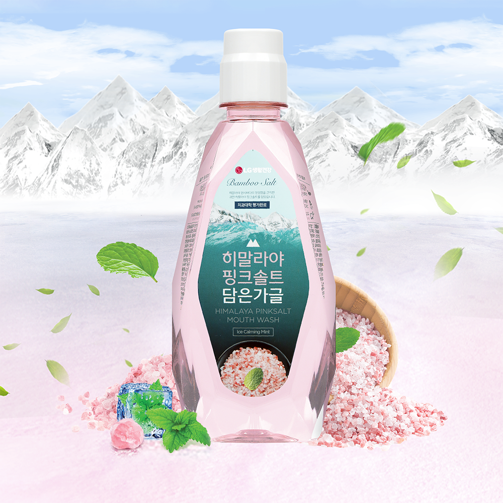 Nước súc miệng Bamboo Salt Himalaya Pink Salt Ice Calming Mint  760ml